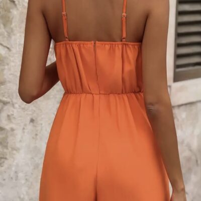 Orange Sleeveless Jumpsuit