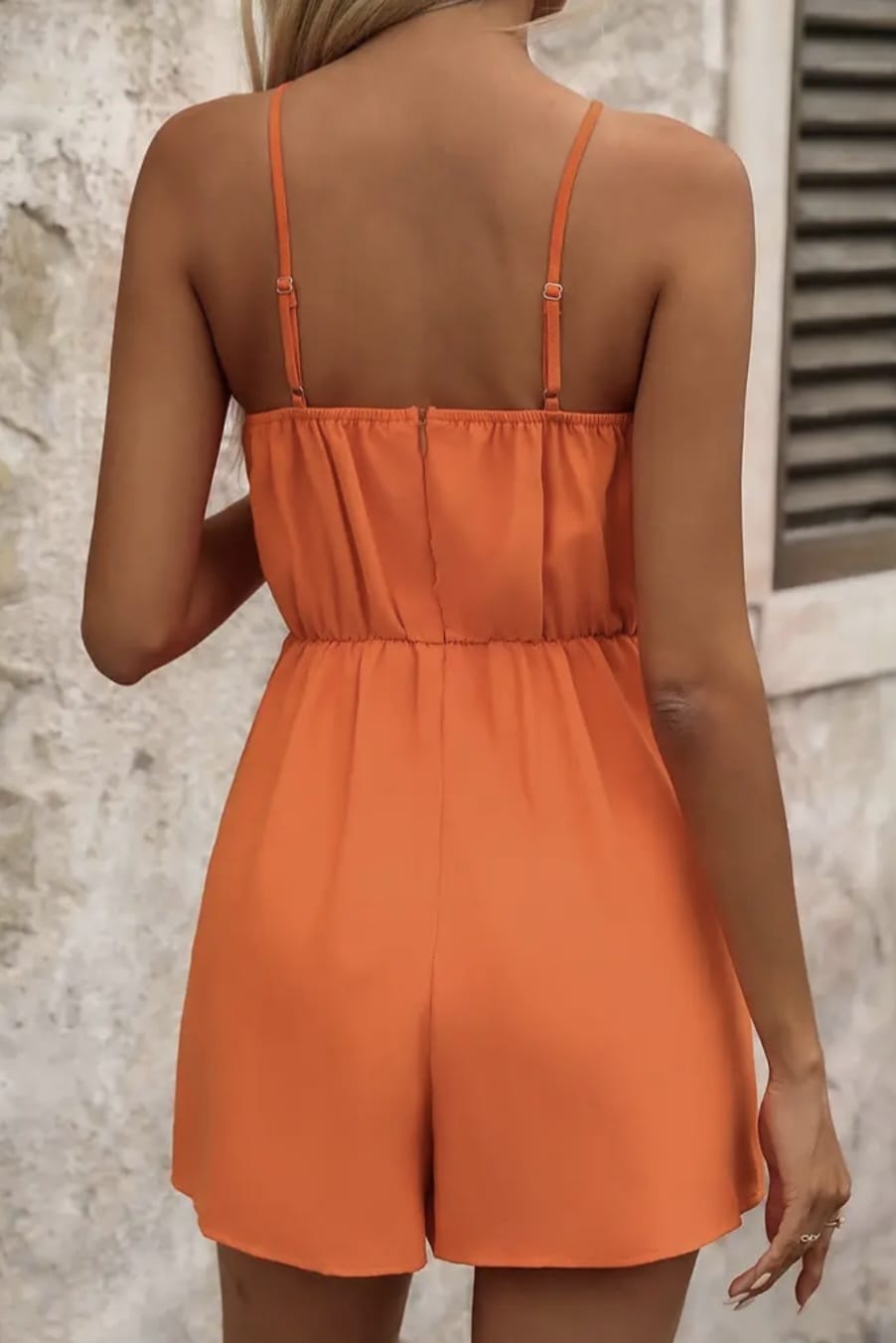 Orange Sleeveless Jumpsuit