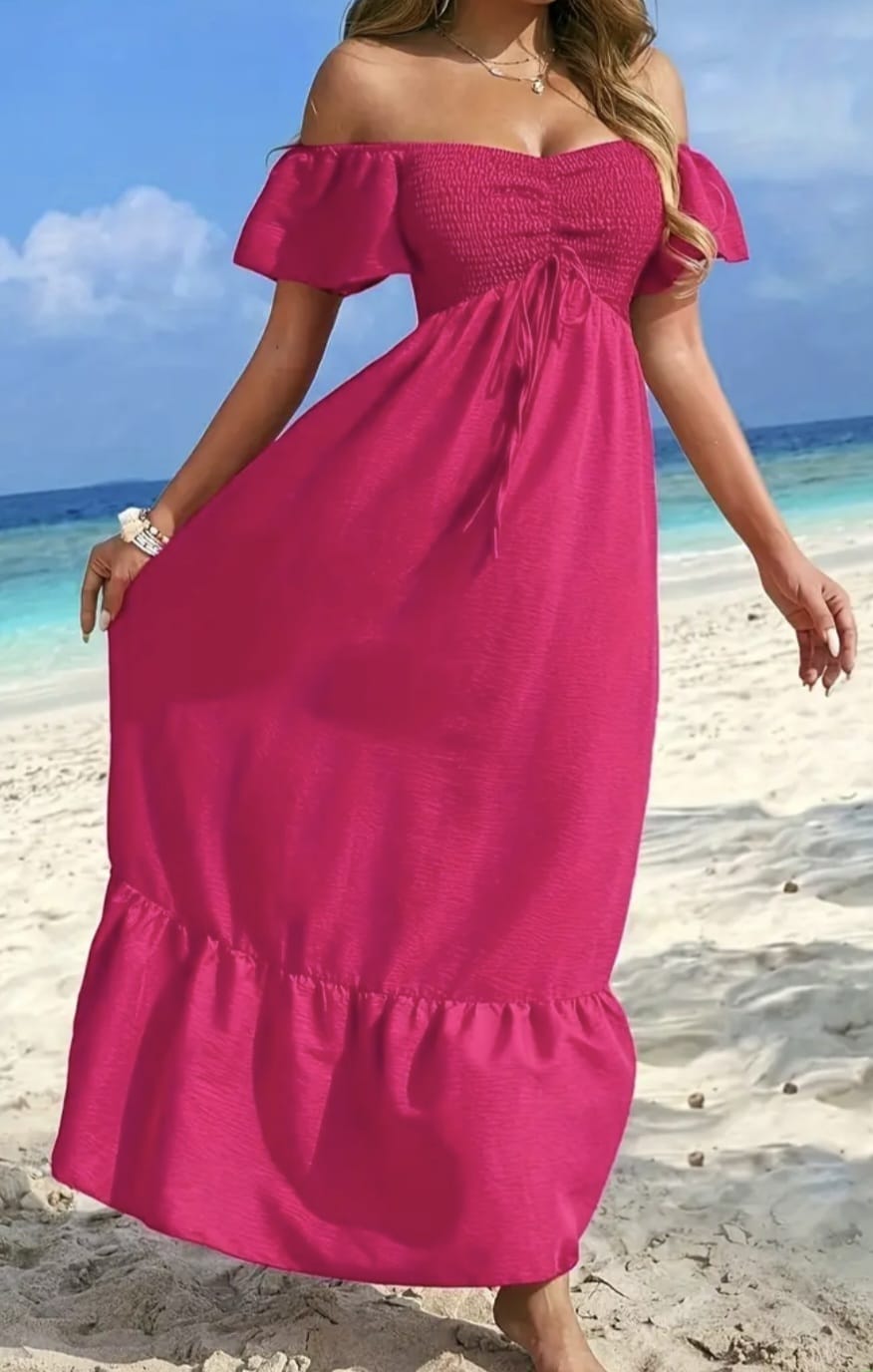 Off-Shoulder Long Dress