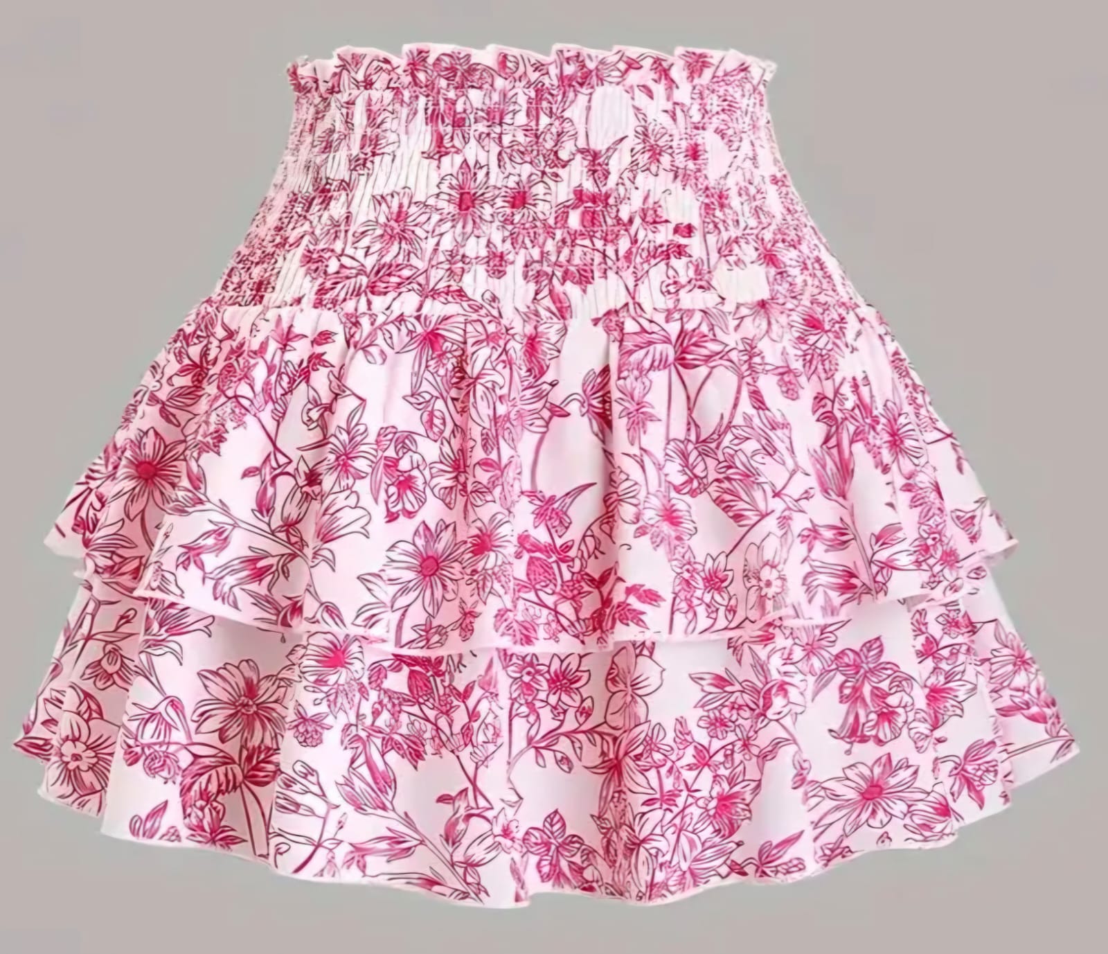 Pink Floral Maxi Skirt