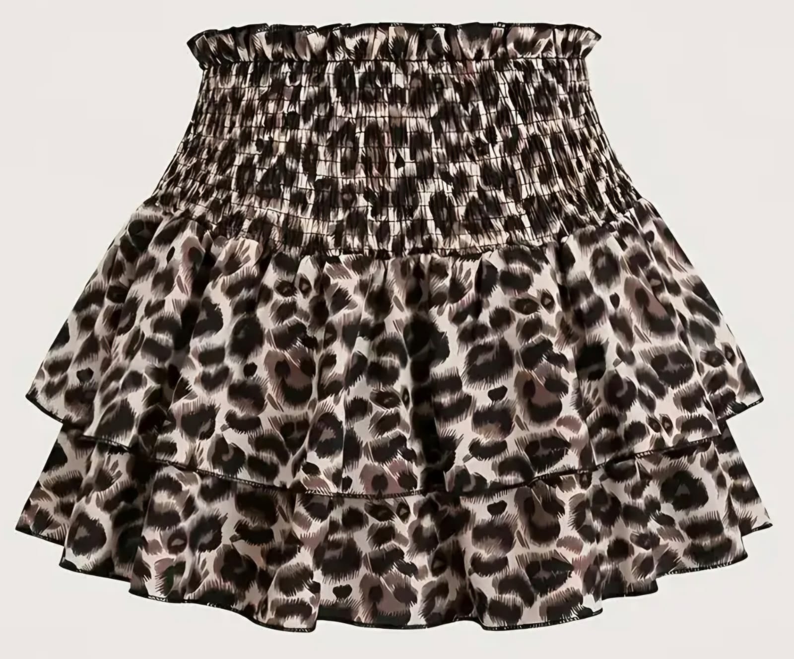 Leopard Print Mini Skirt