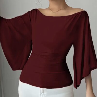 Off-shoulder Bell Sleeve Top