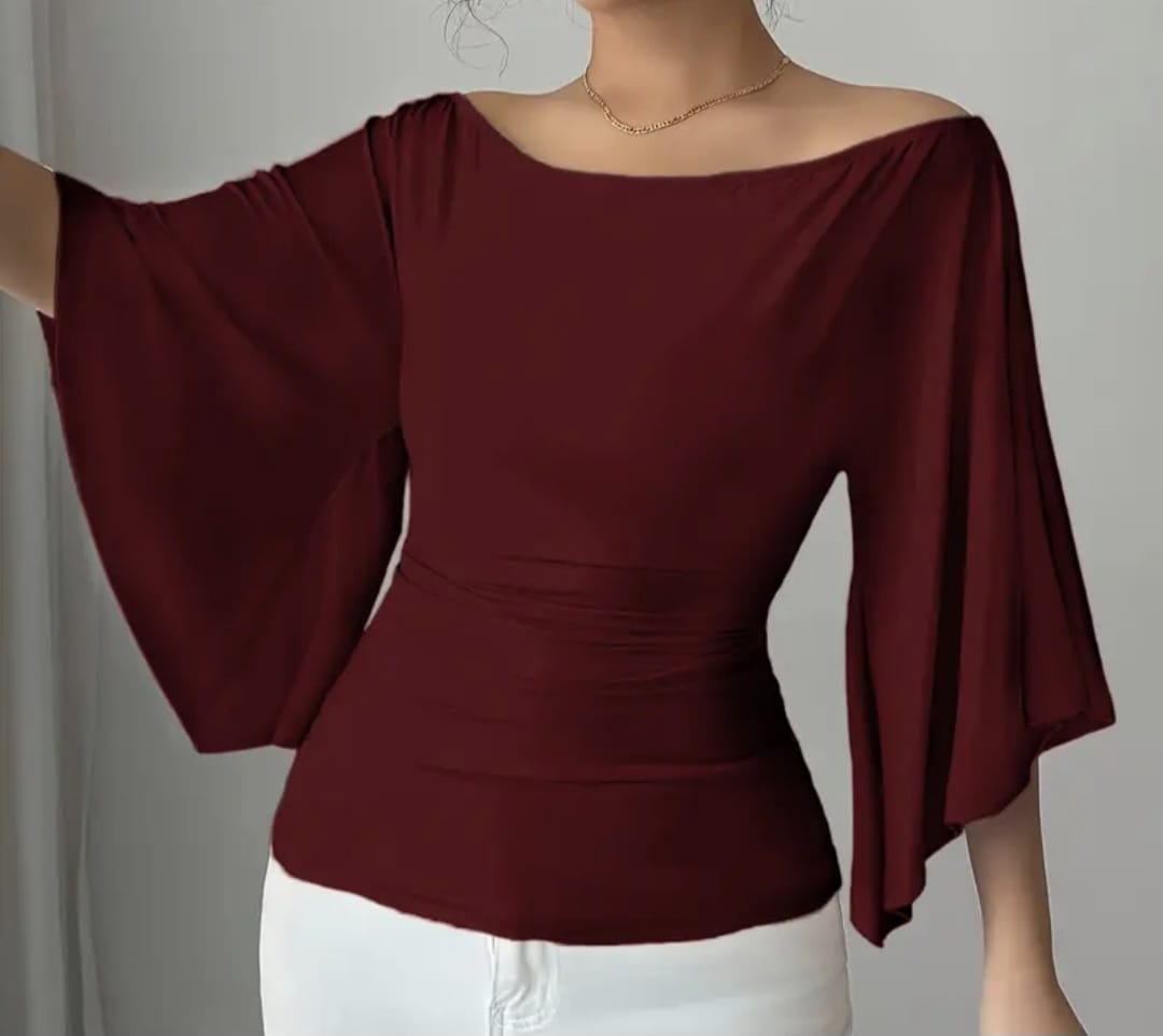 Off-shoulder Bell Sleeve Top