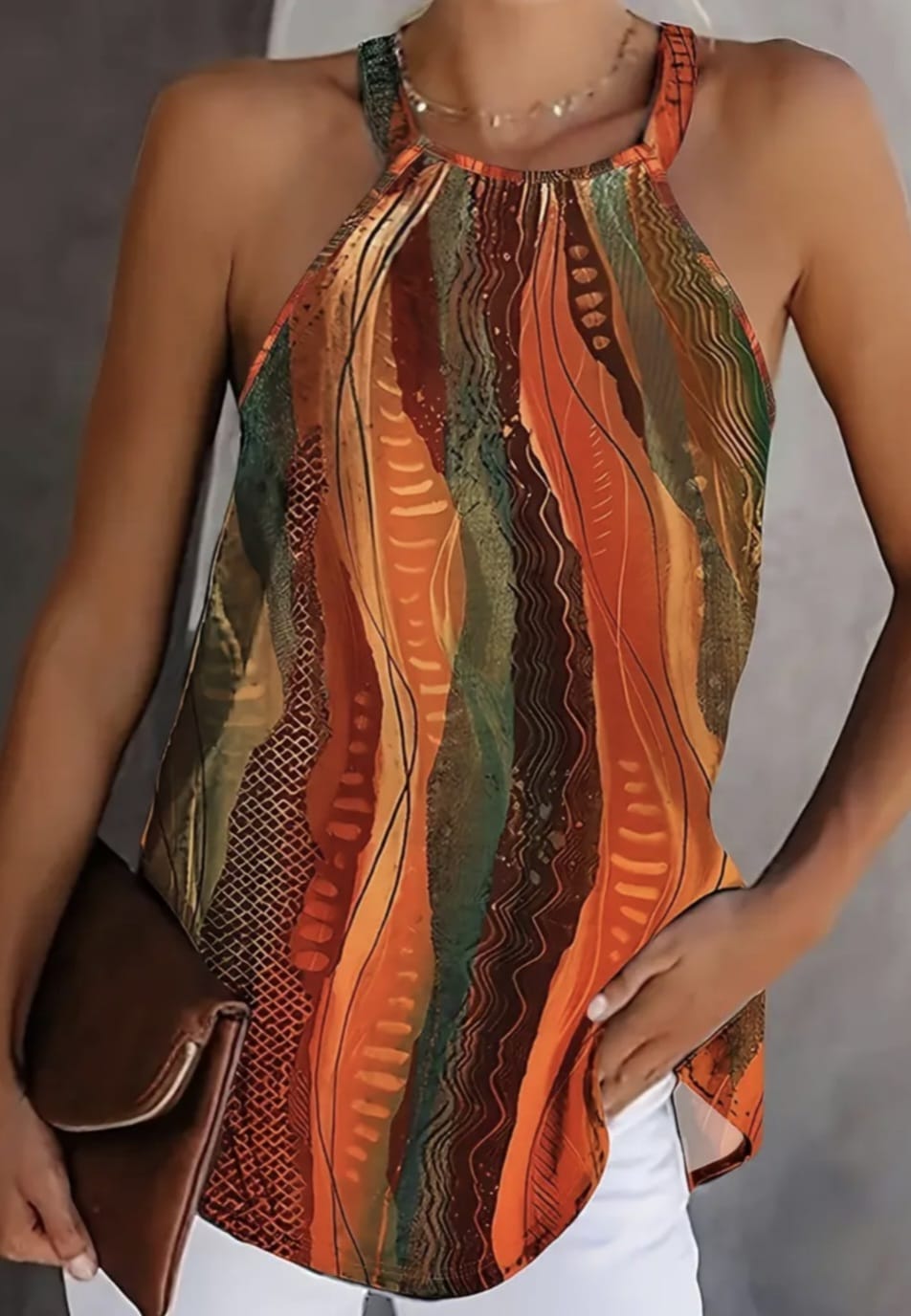 Sleeveless Tie-Dye Tank Top