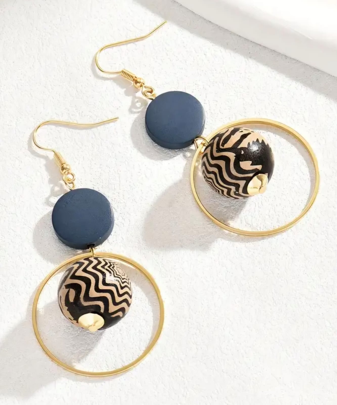 Bohemian Wooden Bead Earrings