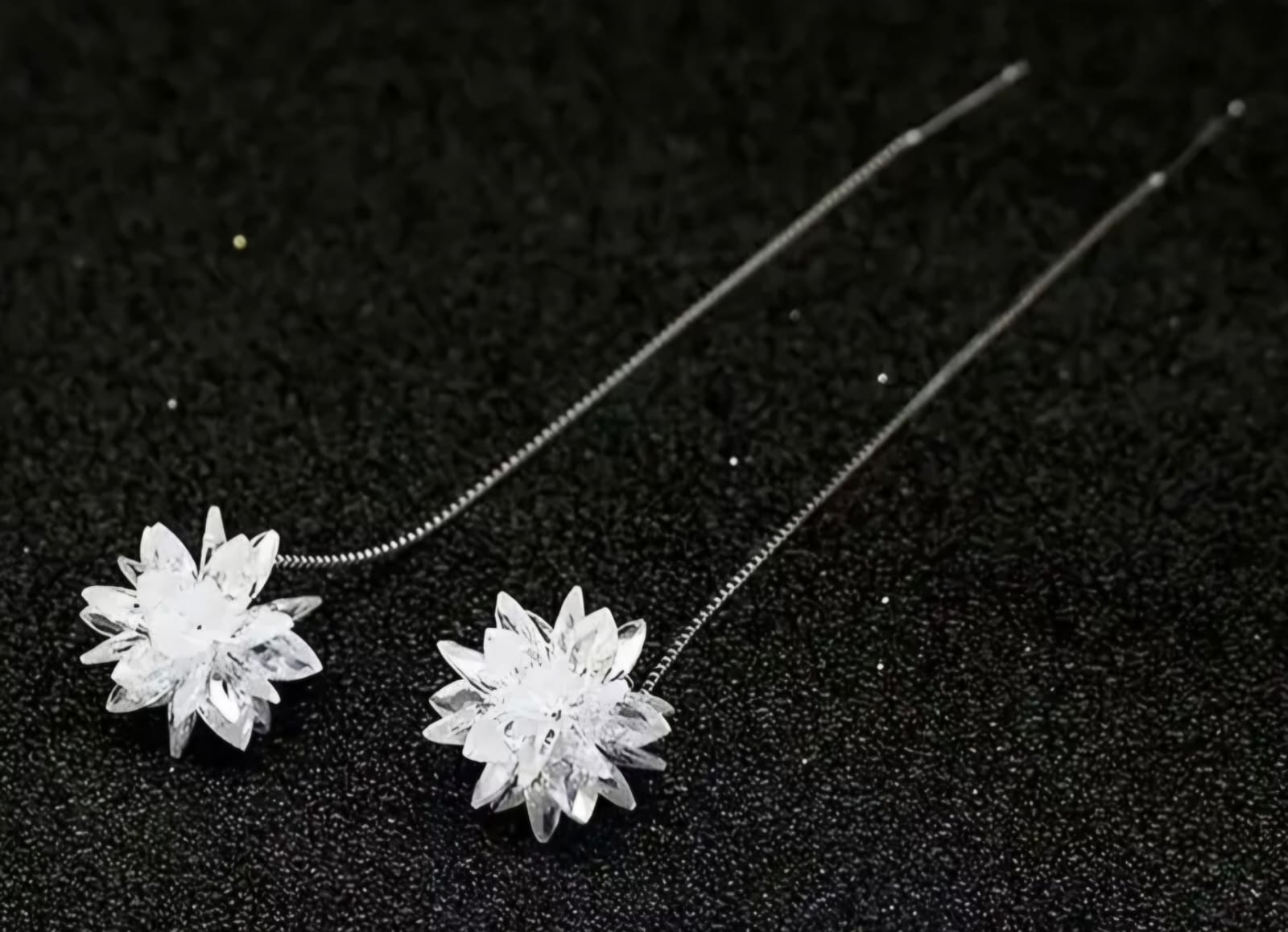 Sterling Silver Studded Flower Earrings