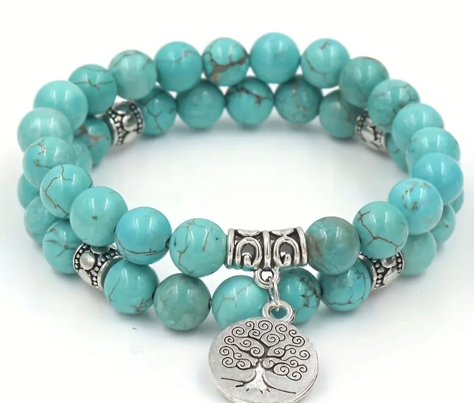 Vintage Turquoise Tree of Wisdom Bracelet