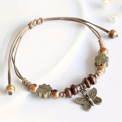 Ceramic & Wooden Bead Bracelet