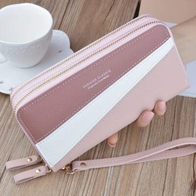 Double Zipper Purse with wrist strap