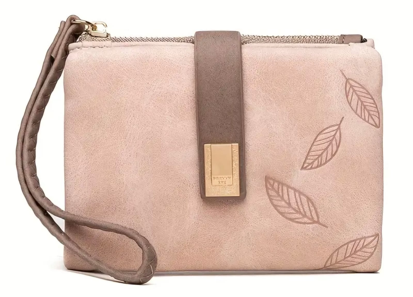 Wallet with Leaf Print Design