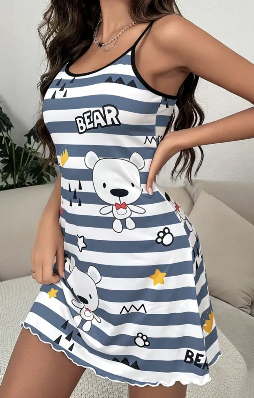 Bear Print Pajama Set