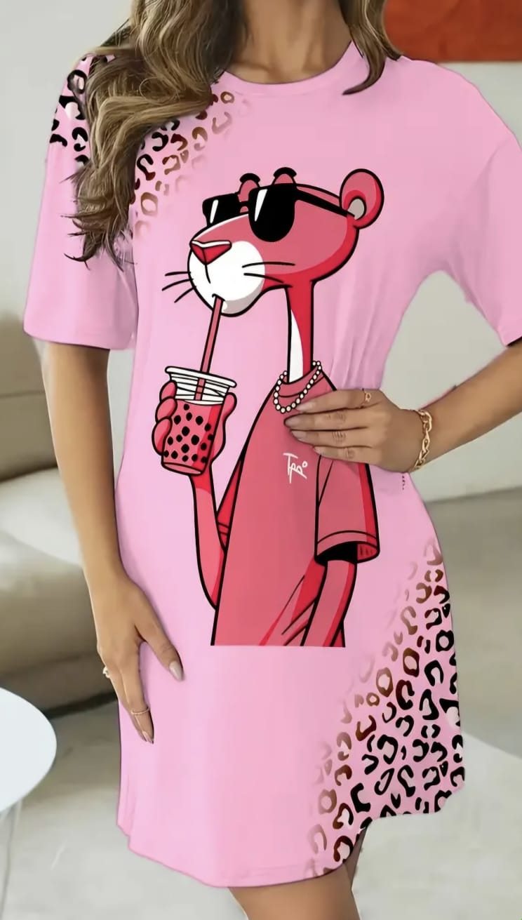 Pink Panther Pajama Dress