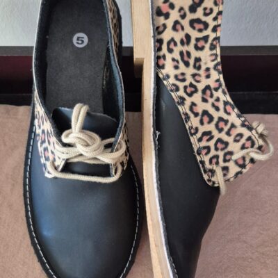 PU Leather Vellie - Leopard Print Black