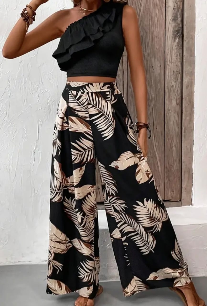 Casual Wide Leg Trousers