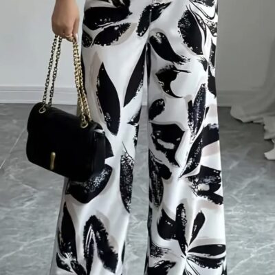Casual Wide Leg Trousers