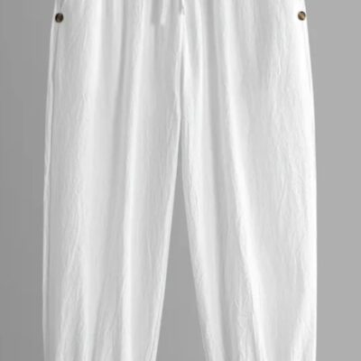 Casual White Pants 100% Cotton